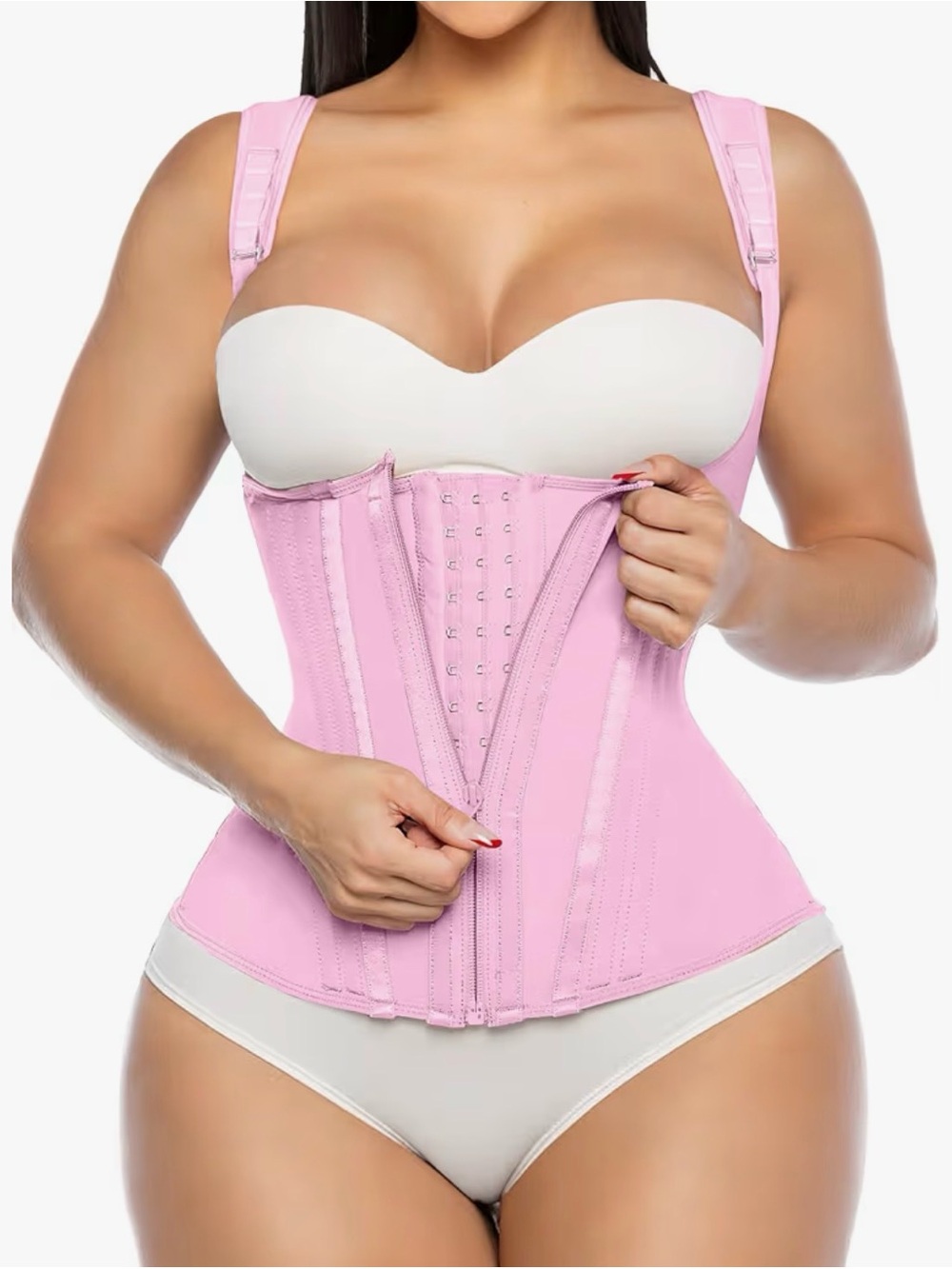 Women's Pink Waist Trainer Corset - Shapewear